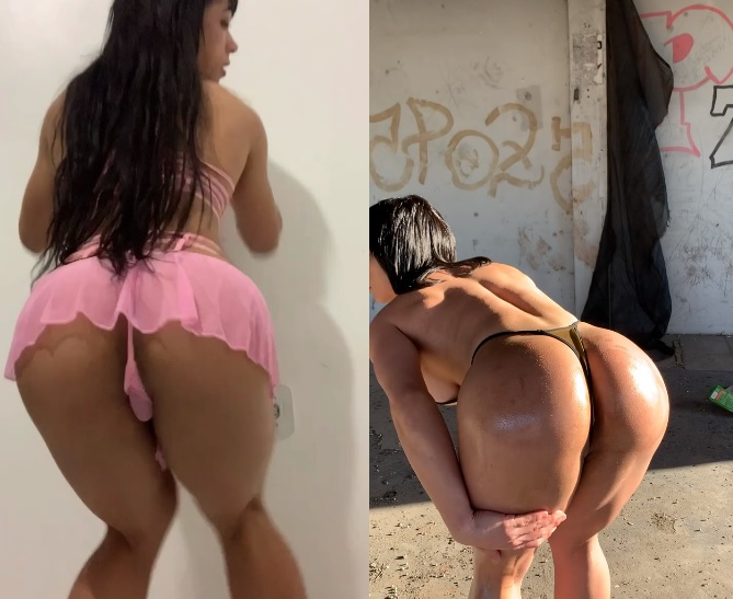 Luiza Mota arrasou no vídeo sensacional de bumbum empinado.