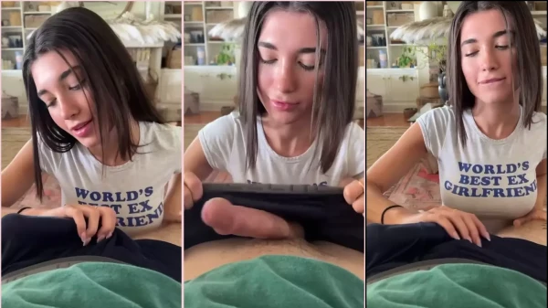 Paige Insco no vídeo dando uma mamada na piroca grandona