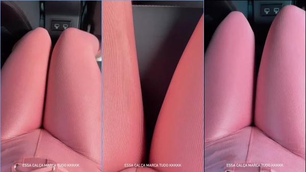 Vídeo da Poliana Arapiraca de calça legging rosa, destacando aquele pacotão irresistível!