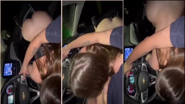 Bruna, uma delícia que sabe como se divertir dentro do carro!