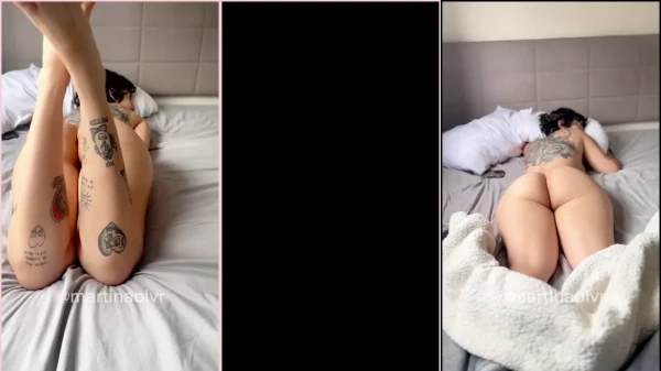 Martina Oliveira levantando da cama e gravando um vídeo hot pela manhã