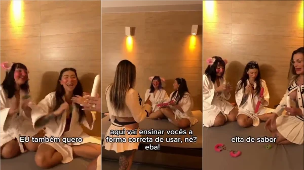 Andressa e suas amigas se jogam em uma noite cheia de diversão safada