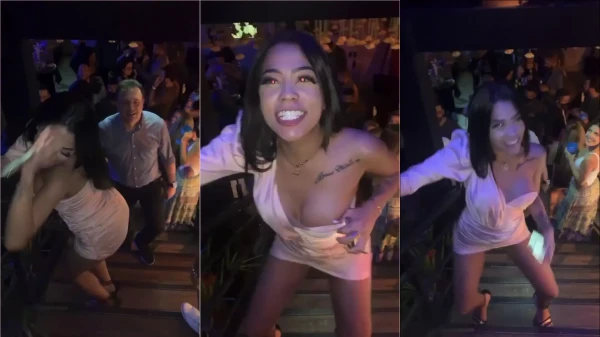 Alicya Ribeiro dando uma de safada na festa