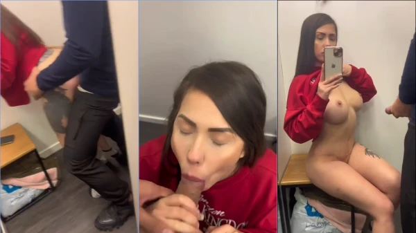 Mc Mayara fazendo um esquenta com um fã no camarim